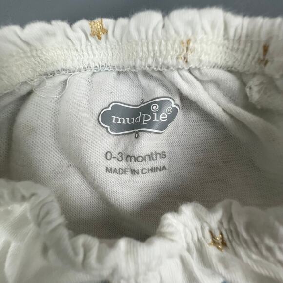 Mud Pie Baby Gown 0-3 Months Rainbow Applique Star Print Cotton Sleeper - Picture 5 of 7